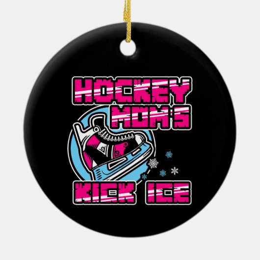 Hockey Moms Kick Ice Keramisch Ornament (Achterkant)