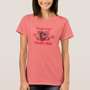 Hockey Moms Pit Bull Lipstick T-shirt