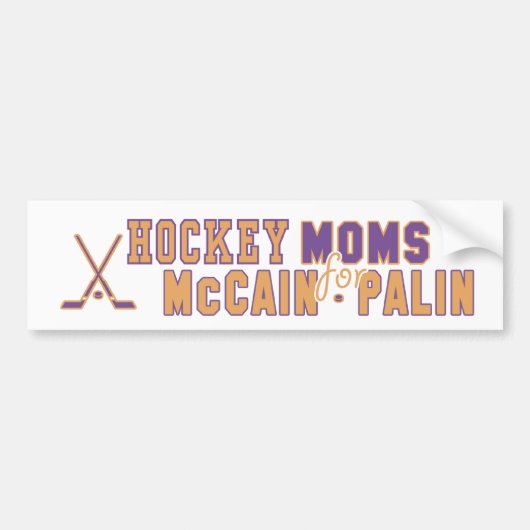 Hockey Moms voor McCain Palin Bumpersticker (Voorkant)