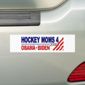 Hockey Moms voor Obama Biden Bumpersticker (Op auto)