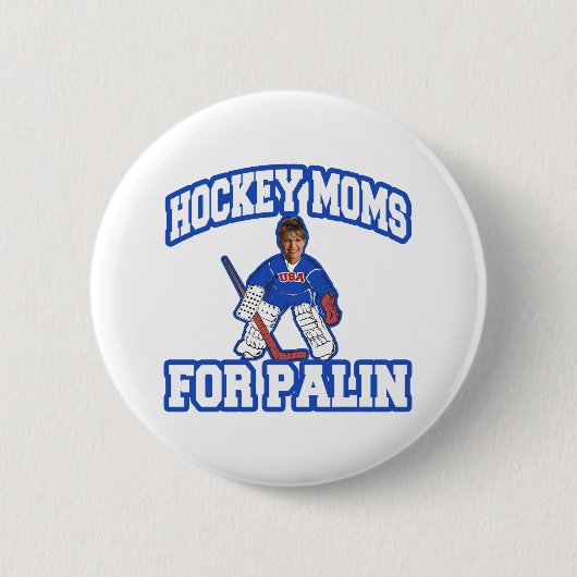 Hockey Moms voor Palin Ronde Button 5,7 Cm (Voorkant)