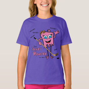 Hockey Monster Roze T-shirt