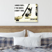 Hockey Motivation je bent 100% van de schoenen kwi Canvas Afdruk (Insitu (Slaapkamer))