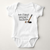 Hockey My First Hockey Sason (Stick en Puck) Romper (Voorkant)