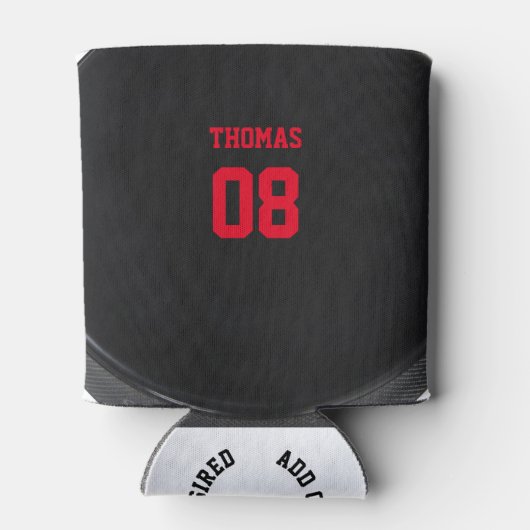 Hockey naam en nummer gepersonaliseerde Koelbox Blikjeskoeler (Achterkant)
