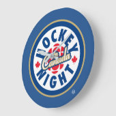 Hockey nacht in Canada Logo klok (Hoek)