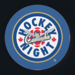 Hockey nacht in Canada Logo klok<br><div class="desc">Het logo van de cadeau werd sinds 1998 gebruikt. Hockey Night in Canada is het merk dat wordt gebruikt voor Canadese televisiepresentaties van de National Hockey League. Terwijl de naam voor alle uitzendingen van NHL op CBC Televisie (ongeacht het tijdstip van de dag) is gebruikt, wordt de Hockey Night in...</div>