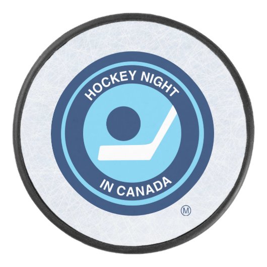 Hockey Nacht in Canada Retro Hockey Puck (Voorkant)