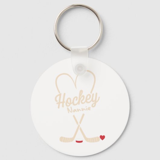 Hockey Nannie Heart Hockey Player  Sleutelhanger (Voorkant)