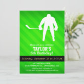 Hockey; Neon Green Stripes Kaart (Staand voorkant)