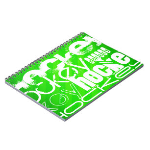 Hockey; Neon Green Stripes Notitieboek