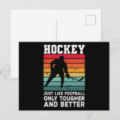 Hockey net als Football alleen harder en beter Briefkaart (Voorkant / Achterkant)