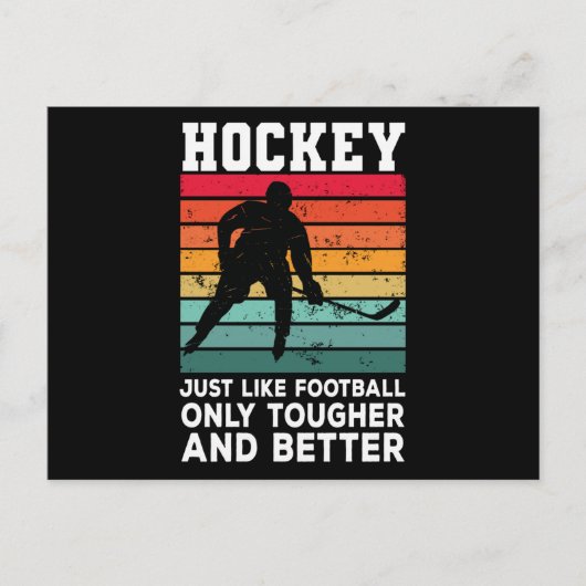 Hockey net als Football alleen harder en beter Briefkaart (Voorkant)