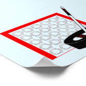 Hockey Net, Stick en Puck Poster (Hoek)