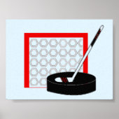 Hockey Net, Stick en Puck Poster (Voorkant)