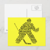 Hockey Netminder Briefkaarten (Voorkant / Achterkant)