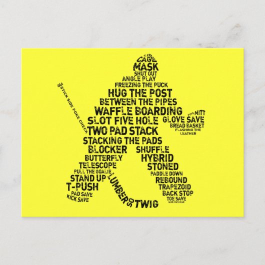 Hockey Netminder Briefkaarten (Voorkant)