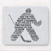 Hockey Netminder Word Art Mousemat Muismat (Voorkant)