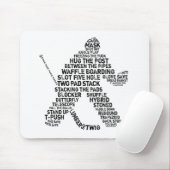 Hockey Netminder Word Art Muismat (Met muis)