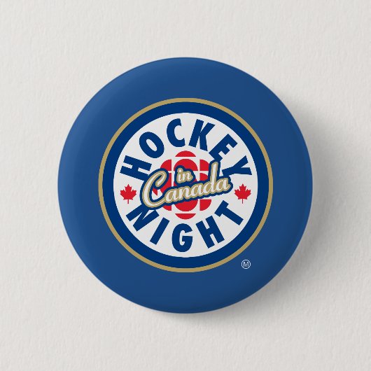 Hockey Night in Canada Logo Ronde Button 5,7 Cm (Voorkant)