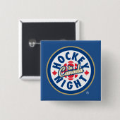 Hockey Night in Canada Logo Vierkante Button 5,1 Cm (Voorkant /achterkant)