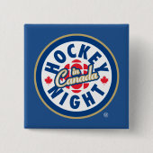 Hockey Night in Canada Logo Vierkante Button 5,1 Cm (Voorkant)