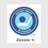 Hockey Night Retro Sticker (Vel)