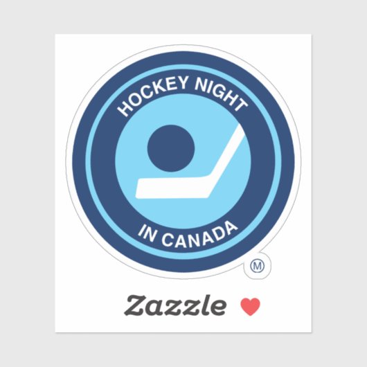 Hockey Night Retro Sticker (Vel)