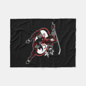 Hockey Ninja Fleece Deken (Voorkant (Horizontaal))