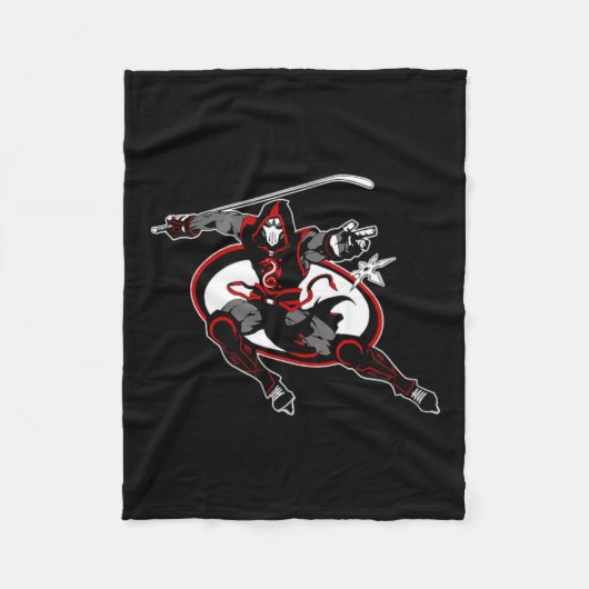 Hockey Ninja Fleece Deken (Voorkant)