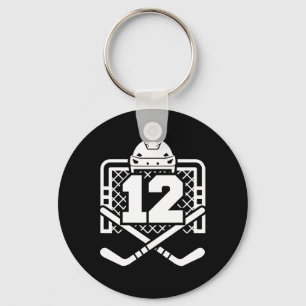 Hockey Nummer 12 Shirt Grappige Hockeyspeler Spel  Sleutelhanger