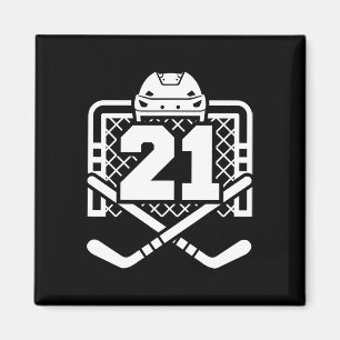 Hockey Nummer 21 Jersey Grappige Hockey Speler Gam Magneet