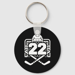 Hockey Nummer 22 Shirt Funny Hockey Speler Game D Sleutelhanger