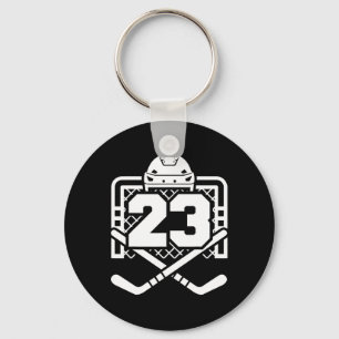 Hockey Nummer 23 Shirt Grappige Hockeyspeler Game Sleutelhanger