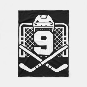 Hockey Nummer 9 Jersey Grappige Hockeyspeler Speld Fleece Deken