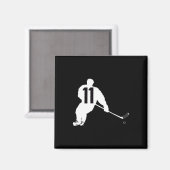 Hockey Nummer Elf 11 Magneet (Voorkant / Achterkant)