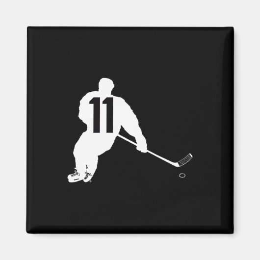 Hockey Nummer Elf 11 Magneet (Voorkant)