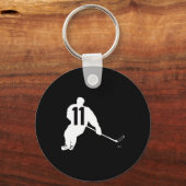 Hockey Nummer Elf 11 Sleutelhanger (Voorkant)