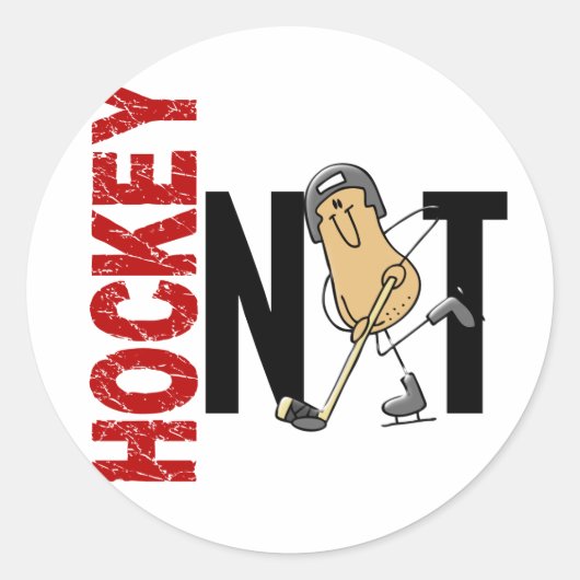 Hockey Nut 1 Ronde Sticker (Voorkant)