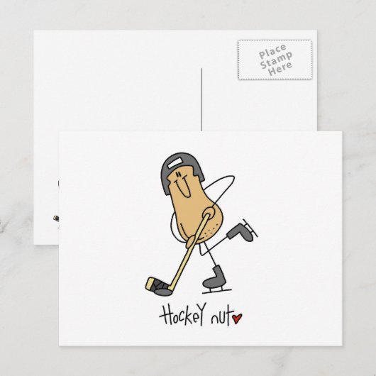 Hockey Nut T-shirts en geschenken Briefkaart (Voorkant / Achterkant)