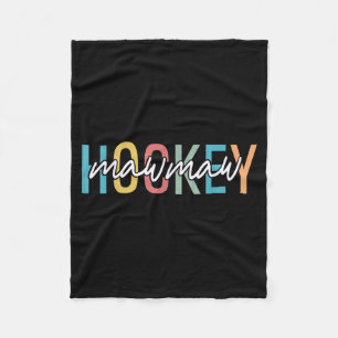 Hockey Oma Retro Vintage Hockeyspeler Liefhebber Fleece Deken