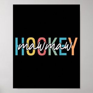 Hockey Oma Retro Vintage Hockeyspeler Liefhebber Poster