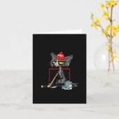 Hockey omdat de moord verkeerd is... grappige Cute Kaart (Gele Bloem)