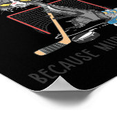 Hockey Omdat moord is fout Plezier Schattige Kat H Poster (Hoek)