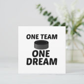 HOCKEY ONE TEAM ONE DREAM BEDANKKAART (Staand voorkant)
