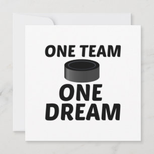 HOCKEY ONE TEAM ONE DREAM BEDANKKAART
