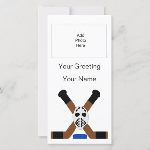 Hockey ontwerp gepersonaliseerde fotokaart
