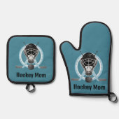 Hockey-ontwerp Ovenwant & Pannenlap Set (Voorkant)