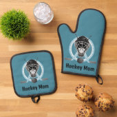 Hockey-ontwerp Ovenwant & Pannenlap Set (Top down)