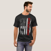 Hockey oom Amerikaanse vlag hockey T-shirt (Voorkant volledig)